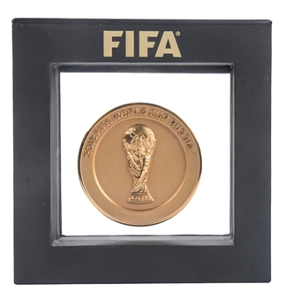 2018 FIFA World Cup Russia Final Draw Medal With Original Presentation Box (Brazilian Football Confederation Employee LOA)